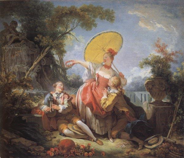 Jean-Honore Fragonard The Musical Contest oil painting picture